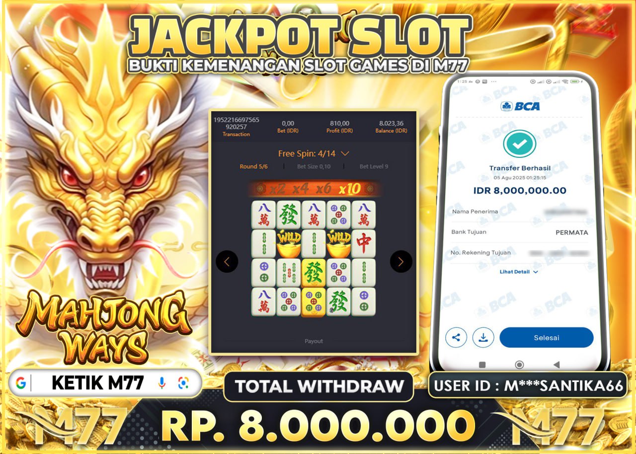 M***SANTIKA66 JACKPOT WILD APE DICE Rp.8.000.000 - LUNAS
