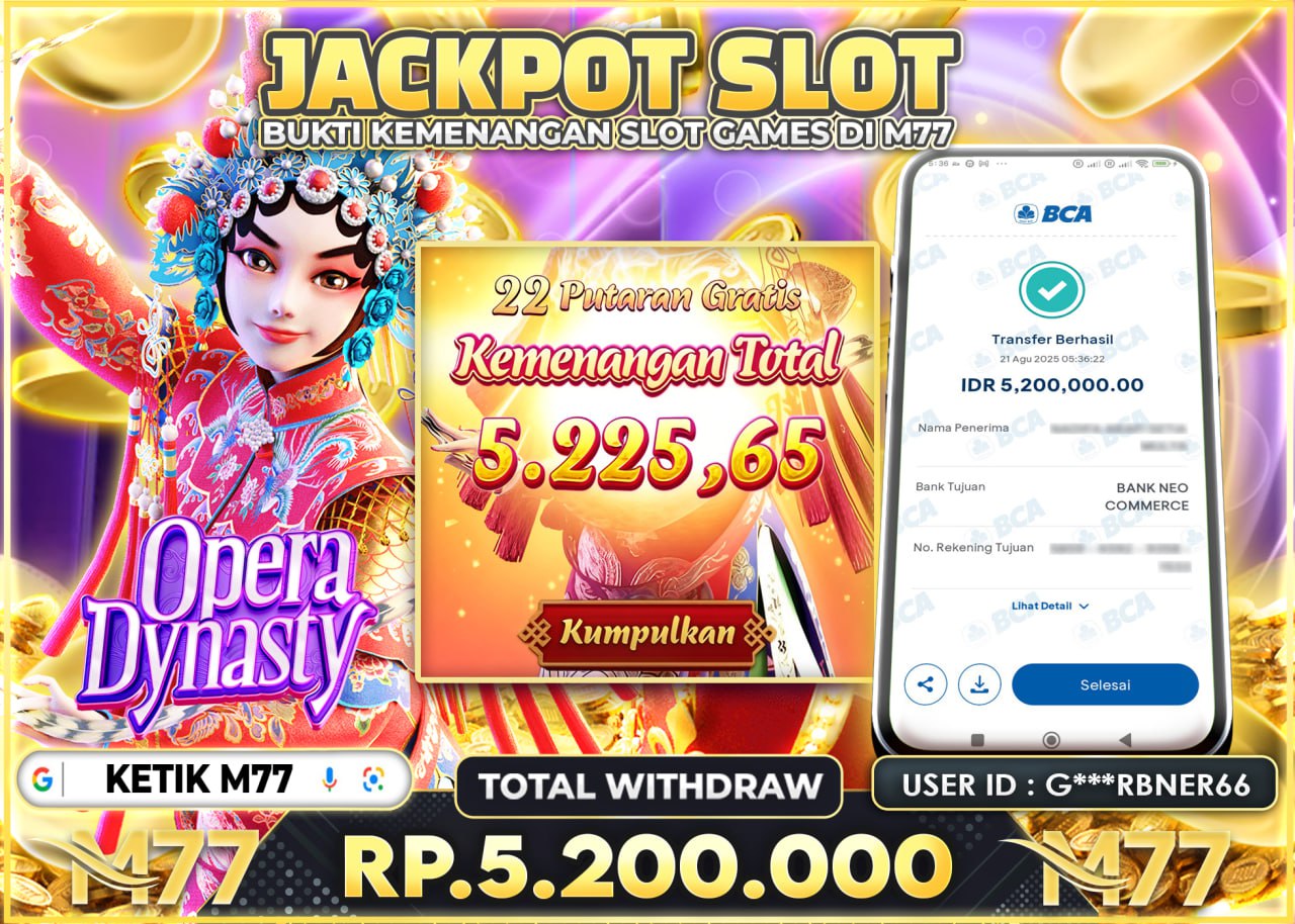 G***RBNER66 JACKPOT OPERA DYNASTY Rp.5.200.000 - LUNAS