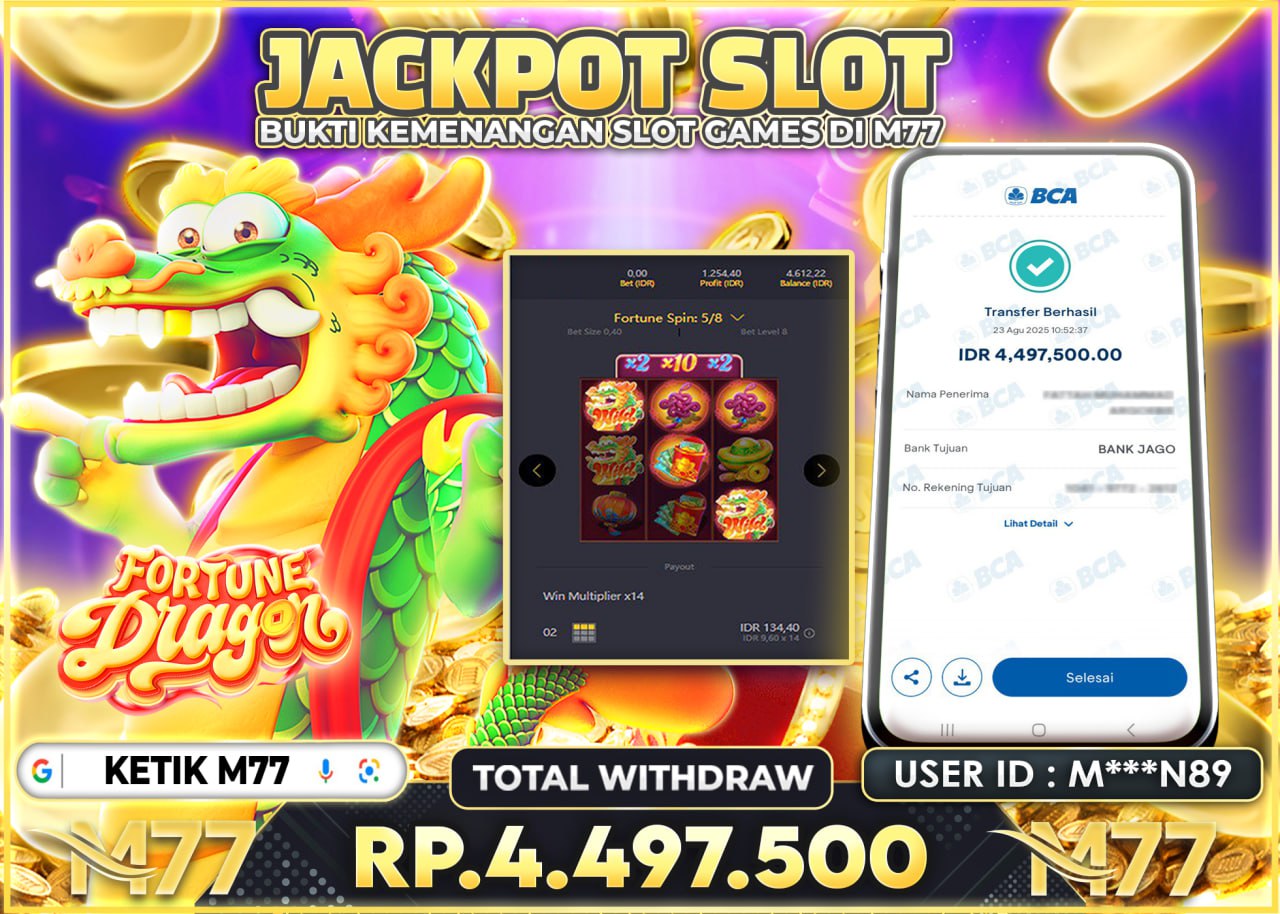 M***N89 JACKPOT FORTUNE DRAGON Rp.5.200.000 - LUNAS