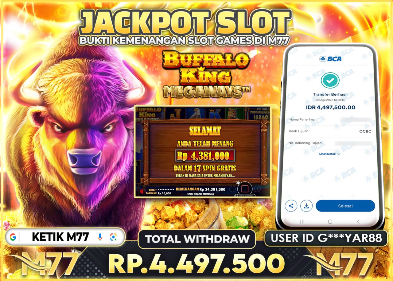 W***SCRT JACKPOT BUFFALO KINGS Rp.4.497.500 - LUNAS