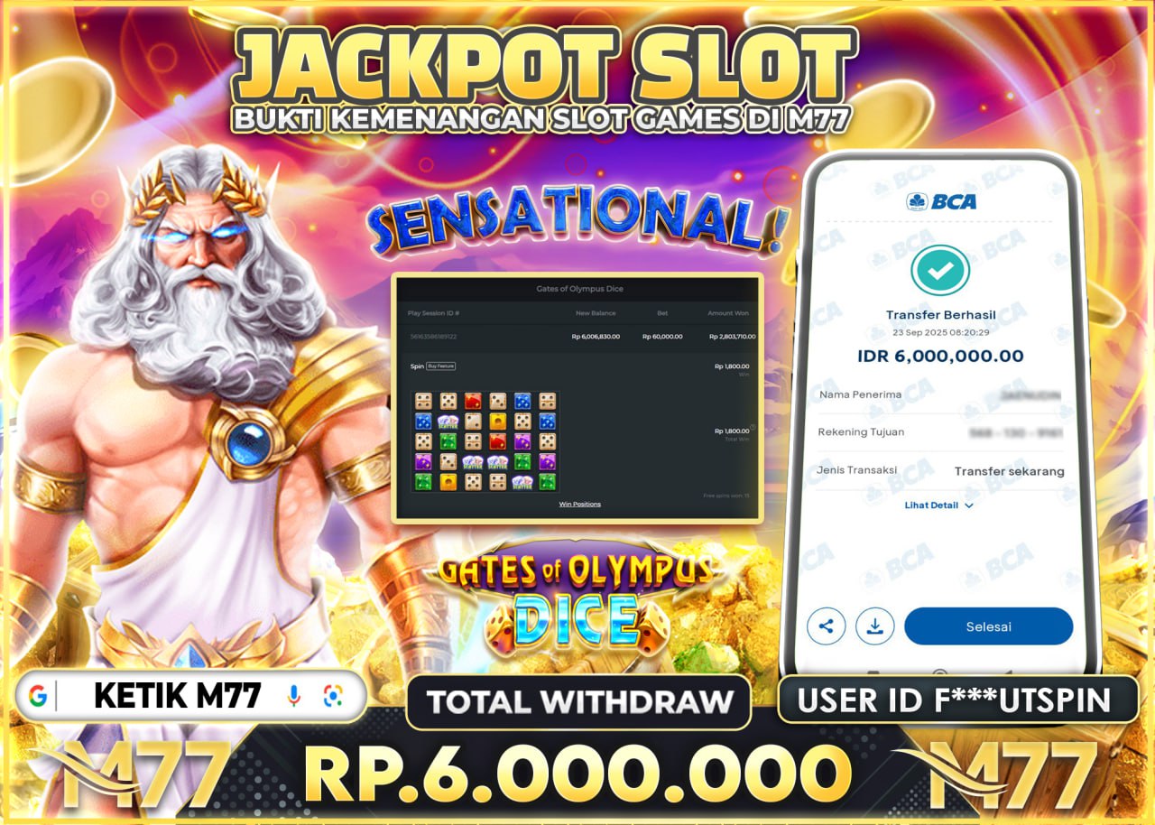 F***UTSPIN JACKPOT GATE OF OLYMPUS DICE Rp.6.00.000 - LUNAS