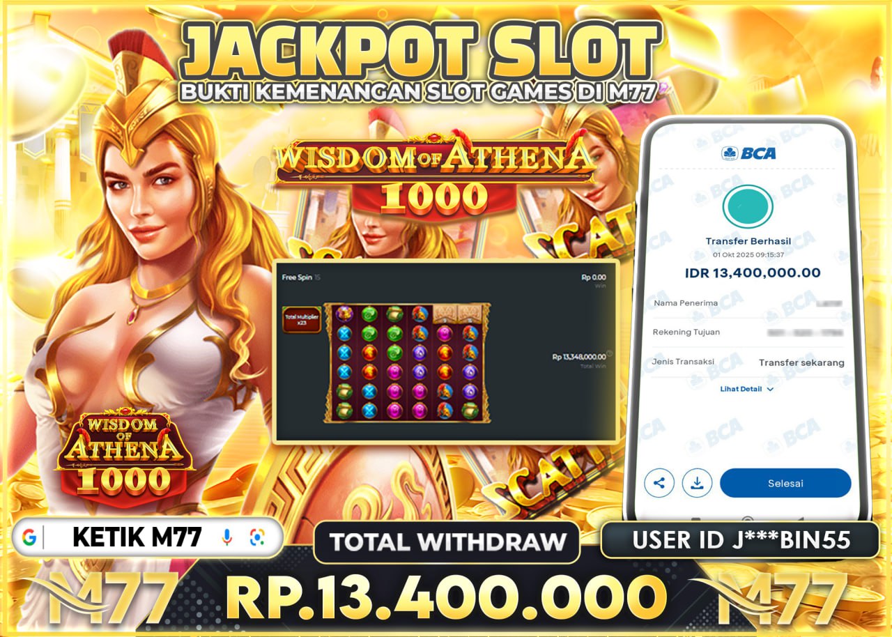 J***BIN55 JACKPOT WISDOM OF ATHENA 1000 Rp.13.400.000 - LUNAS