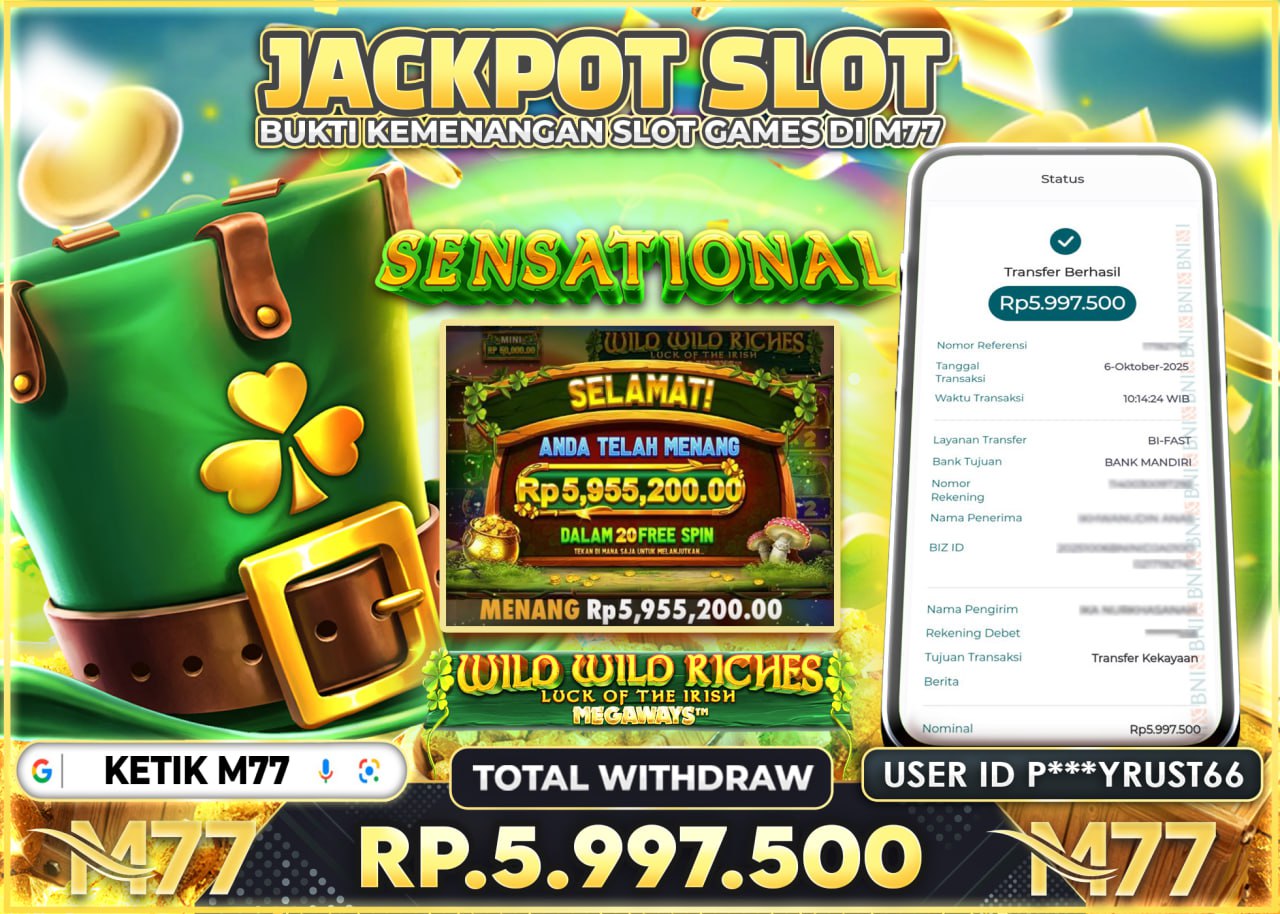 P***YRUST66 JACKPOT WILD RICHES Rp.5.997.500 - LUNAS